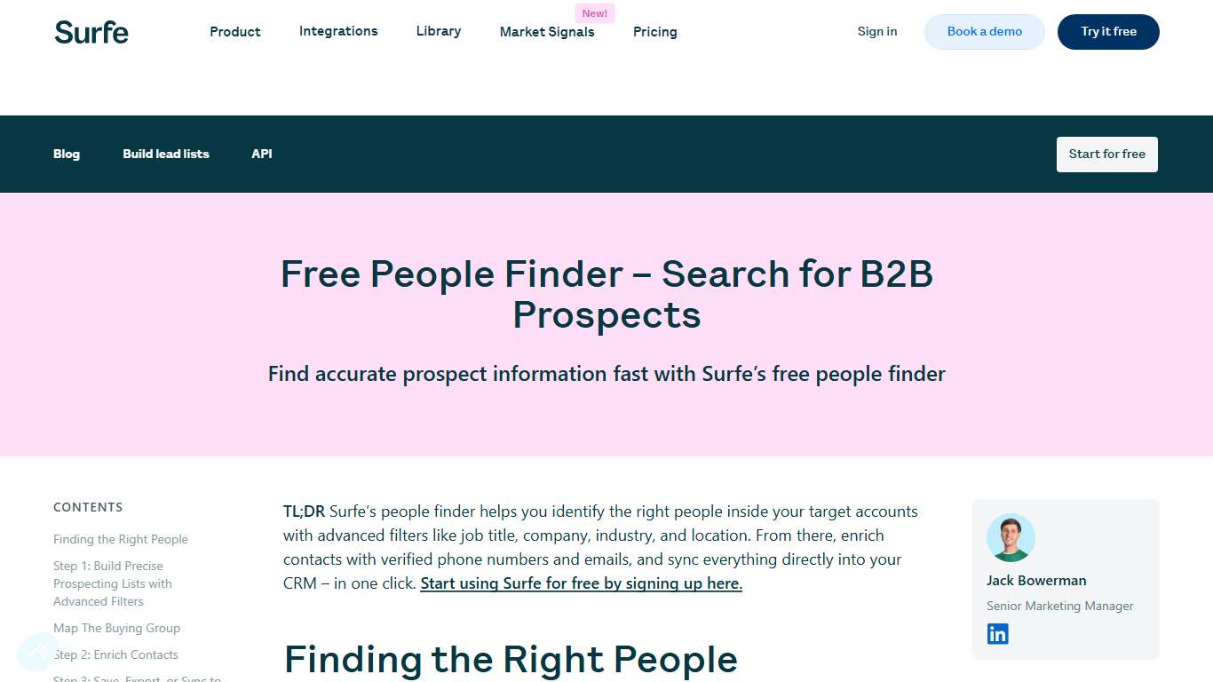 Free People Finder - Search for B2B Prospects